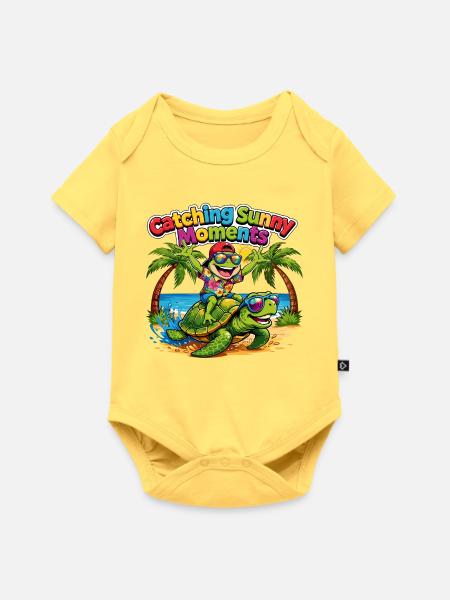 Sunny Moments - Baby Premium Kurzarmbody - Pastellgelb