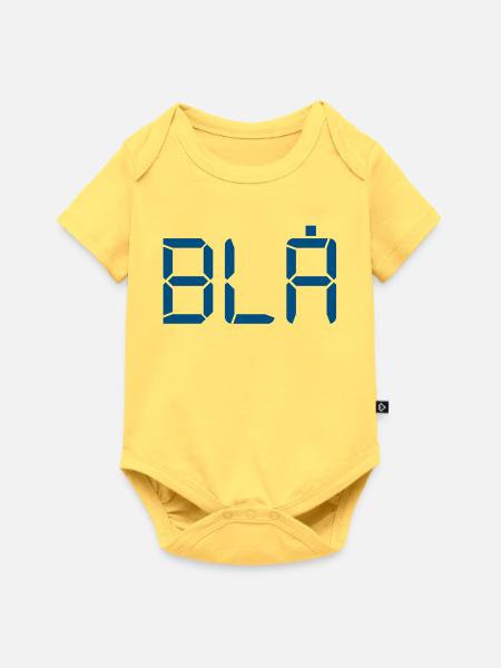Blau - LCD - Baby Premium Kurzarmbody - Pastellgelb