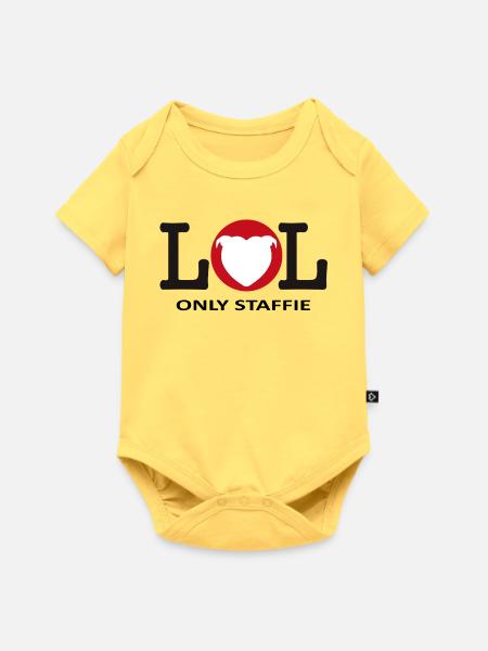 LOL Herzkopf - 028 - Baby Premium Kurzarmbody - Pastellgelb