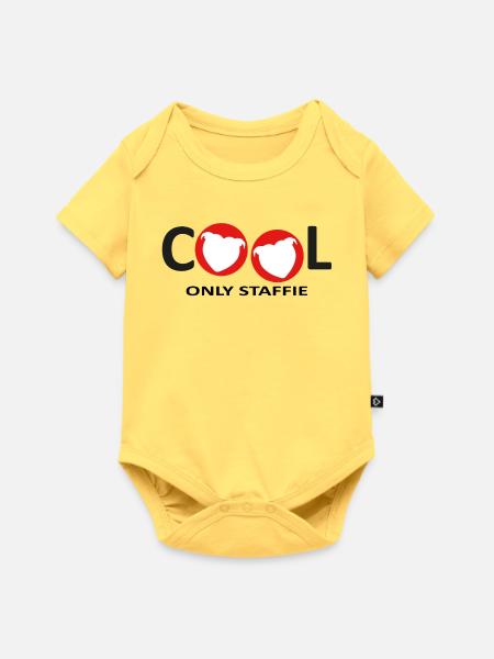Cool Staffie - 039 - Baby Premium Kurzarmbody - Pastellgelb