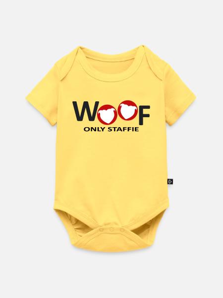 Staffie wuff – 032 - Baby Premium Kurzarmbody - Pastellgelb
