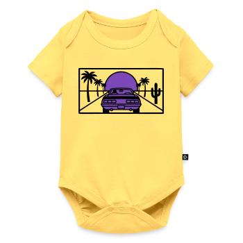Night Driving Highway Graphic - Baby Premium short-sleeve bodysuit - sky yellow - Front
