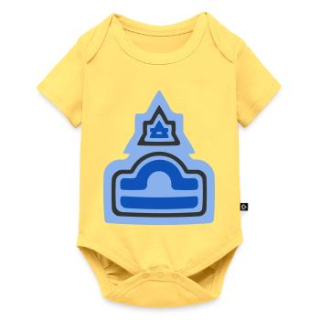 Zodiac Stammes-Waage und Luft - Baby Premium Kurzarmbody - Pastellgelb - Vorne