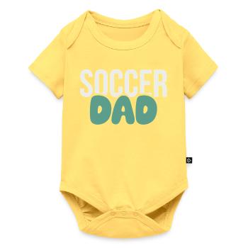 Soccer Dad Bold Style  - Baby Premium short-sleeve bodysuit - sky yellow - Front