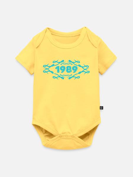Geschenkidee 1989 - Baby Premium Kurzarmbody - Pastellgelb