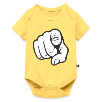Pointing Finger You Gesture Sticker Design - Baby Premium short-sleeve bodysuit - sky yellow - Front