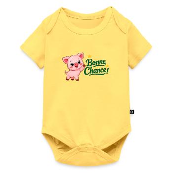 Piwi le cochon - Body à manches courtes Premium Bébé - jaune pastel - Devant