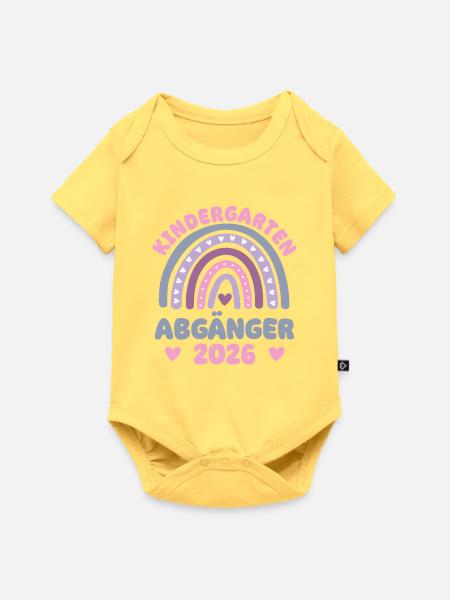 Abschied Kinder Kindergarten Abgänger 2026 - Baby Premium Kurzarmbody - Pastellgelb