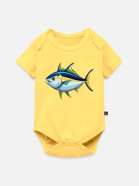 Thunfisch - Baby Premium Kurzarmbody - Pastellgelb