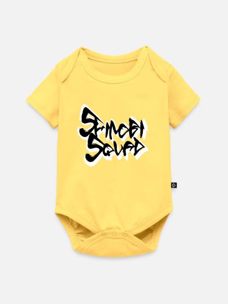5Hinobi 5Quad Logo - Baby Premium Kurzarmbody - Pastellgelb