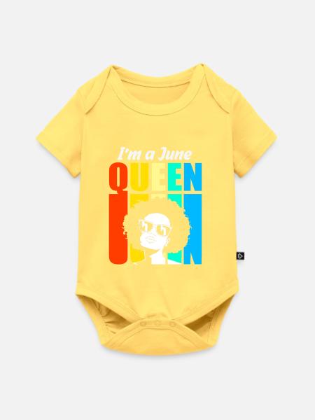 Sternzeichen Krebs - Baby Premium Kurzarmbody - Pastellgelb