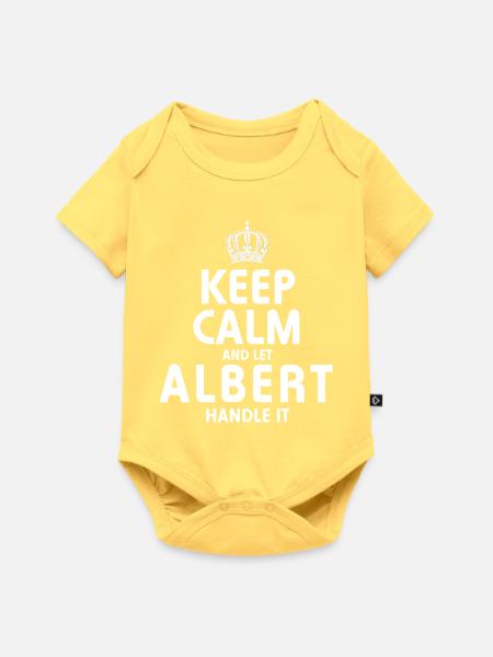 ALBERT: Regel das. - Baby Premium Kurzarmbody - Pastellgelb