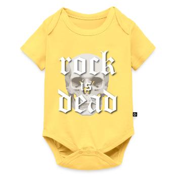 Rock Is Dead Skull Gothic - Baby Premium short-sleeve bodysuit - sky yellow - Front