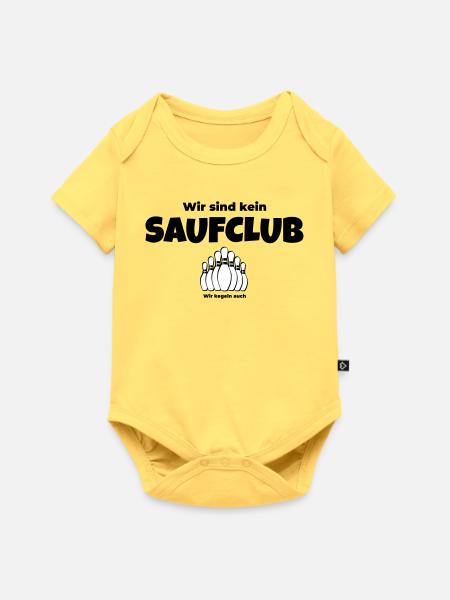Wir sind kein Saufclub – Wir kegeln auch - Baby Premium Kurzarmbody - Pastellgelb