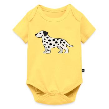 Conception des taches dalmates - Body à manches courtes Premium Bébé - jaune pastel - Devant