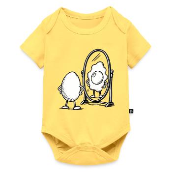 Pun with egg - Baby Premium short-sleeve bodysuit - sky yellow - Front