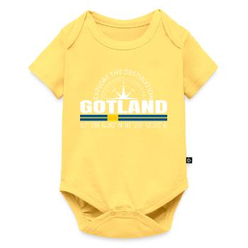 Gotland - Body à manches courtes Premium Bébé - jaune pastel - Devant