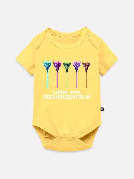 Landschaftsbauer Garten Schrebergarten - Baby Premium Kurzarmbody - Pastellgelb