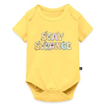 Strange Slime Script Textillus - Baby Premium short-sleeve bodysuit - sky yellow - Front