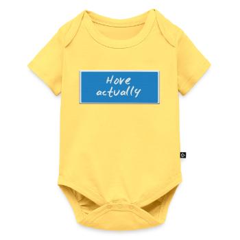En fait - Body à manches courtes Premium Bébé - jaune pastel - Devant