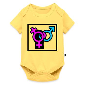 Gender Symbols Pride Icon - Baby Premium short-sleeve bodysuit - sky yellow - Front