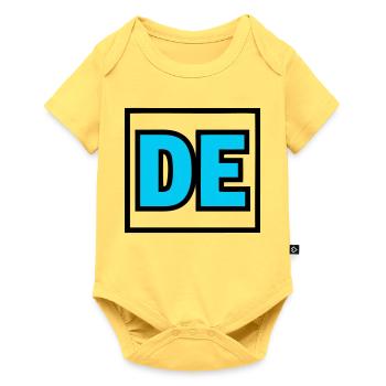 Lettres initiales DE Logo - Body à manches courtes Premium Bébé - jaune pastel - Devant