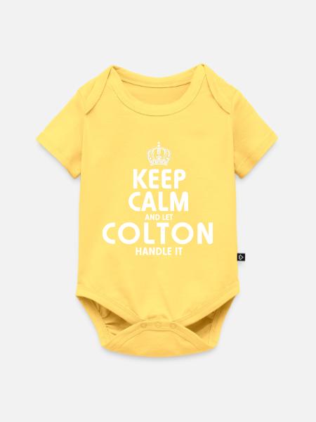 COLTON-Griff - Baby Premium Kurzarmbody - Pastellgelb
