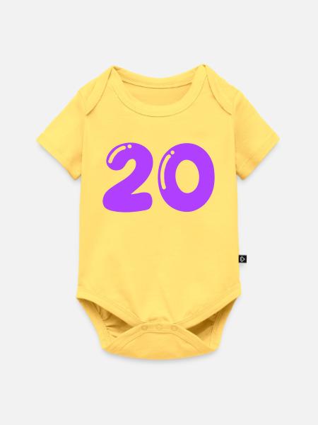 20 - Baby Premium Kurzarmbody - Pastellgelb