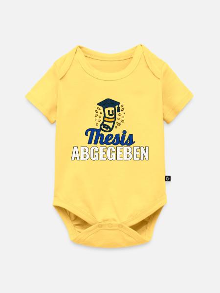 Thesis abgegeben – Feier-Shirt für Absolventen - Baby Premium Kurzarmbody - Pastellgelb