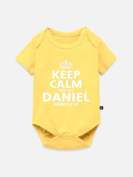 DANIEL: Regeln Sie es - Baby Premium Kurzarmbody - Pastellgelb