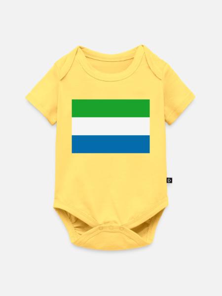 Sierra Leone-Flagge - Baby Premium Kurzarmbody - Pastellgelb