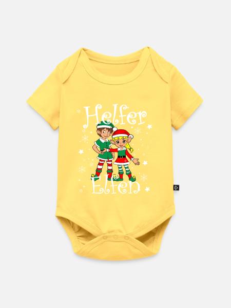 Helfer Elfen - Baby Premium Kurzarmbody - Pastellgelb
