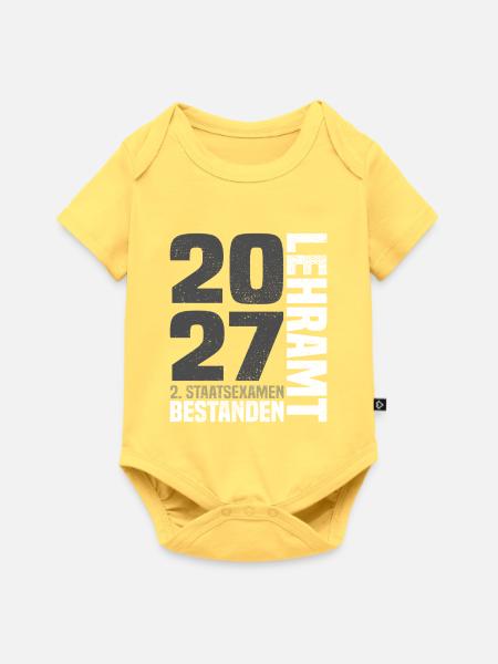 2. Staatsexamen Lehramt 2027 - Baby Premium Kurzarmbody - Pastellgelb