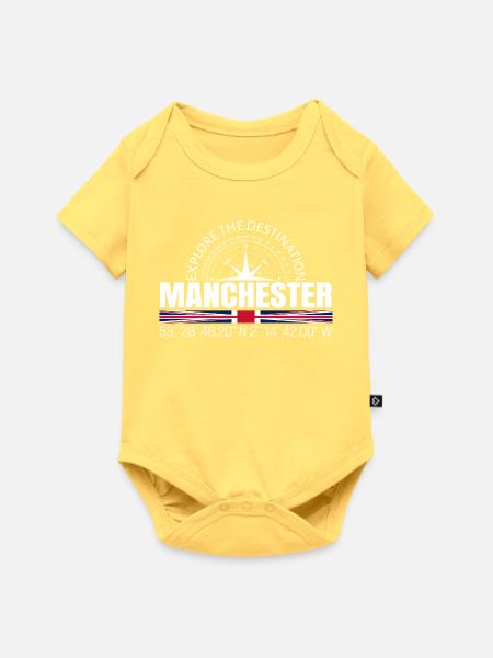 Manchester - Baby Premium Kurzarmbody - Pastellgelb