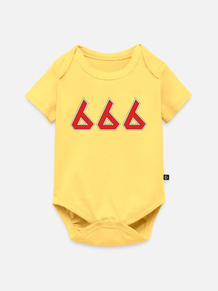 666 - Baby Premium Kurzarmbody - Pastellgelb