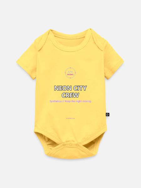 Neon City Crew · dunkle Kleidung - Baby Premium Kurzarmbody - Pastellgelb