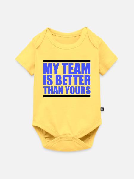 Mein Team Ist Besser - Baby Premium Kurzarmbody - Pastellgelb
