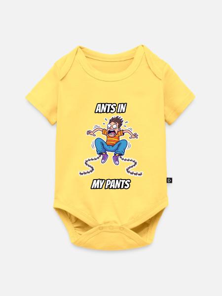 Ameisen in meiner Hose – Witzige buchstäbliche Idiom-Zeichentrickserie - Baby Premium Kurzarmbody - Pastellgelb