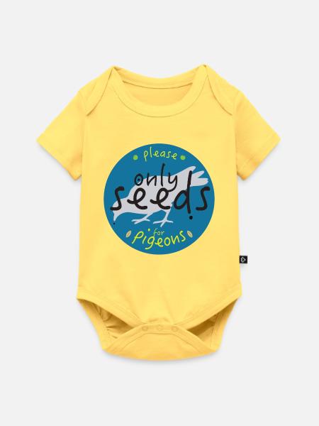 Only Seeds - Baby Premium Kurzarmbody - Pastellgelb