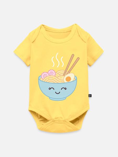 Mix-Ramen-Bowl - Baby Premium Kurzarmbody - Pastellgelb