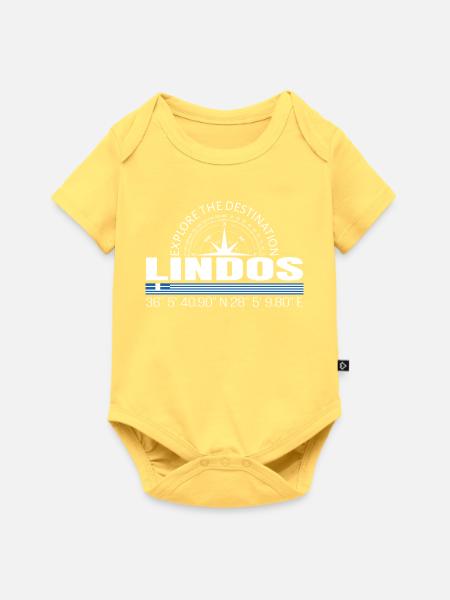 Lindos - Baby Premium Kurzarmbody - Pastellgelb