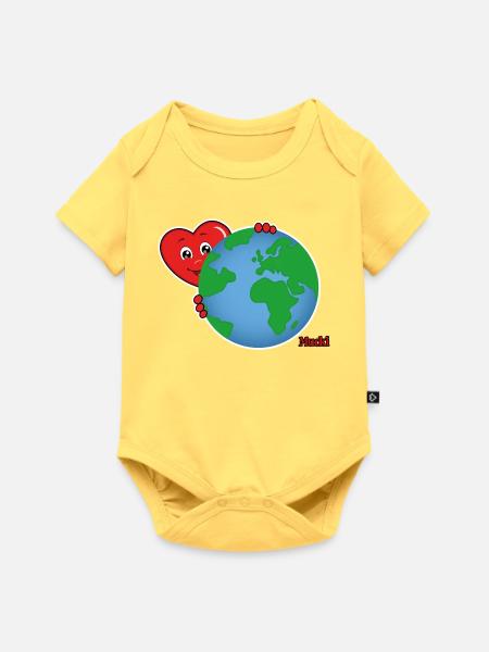 Mucki World - Baby Premium Kurzarmbody - Pastellgelb
