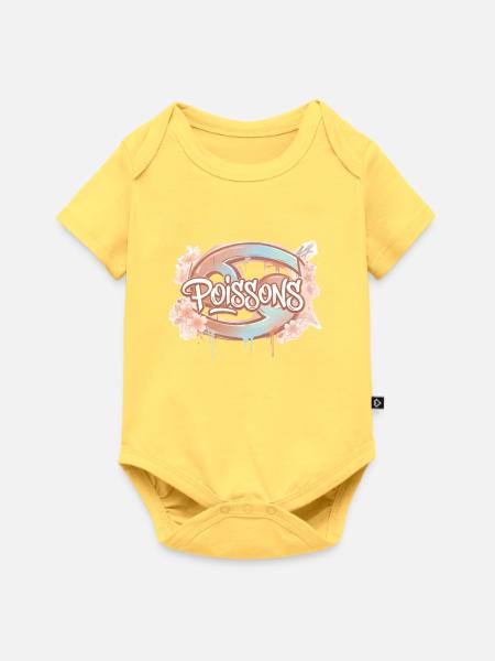Astro Pastel Street Fish - Baby Premium Kurzarmbody - Pastellgelb
