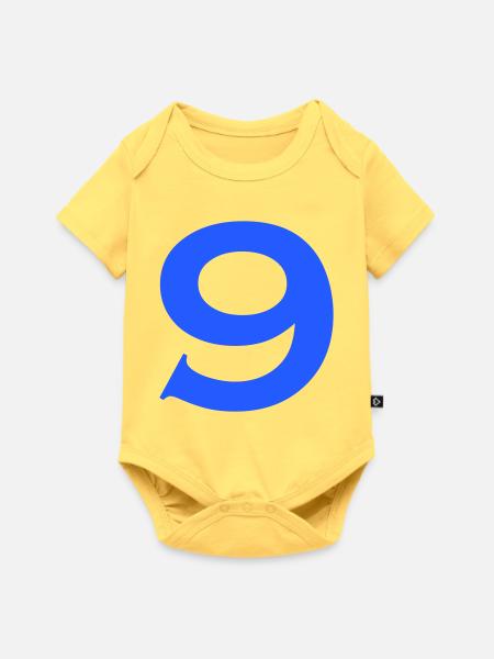 9 - Baby Premium Kurzarmbody - Pastellgelb