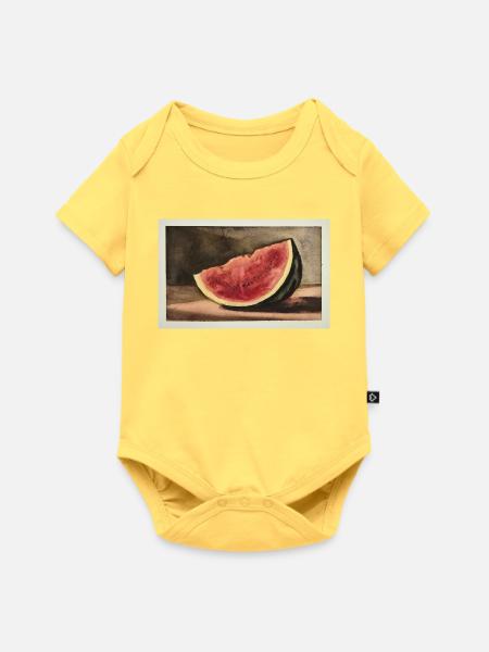 Der Keil - Baby Premium Kurzarmbody - Pastellgelb
