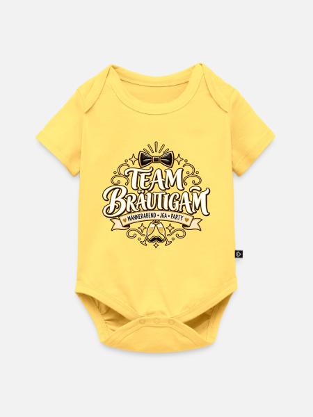 Team Bräutigam – Männerabend JGA Party - Baby Premium Kurzarmbody - Pastellgelb