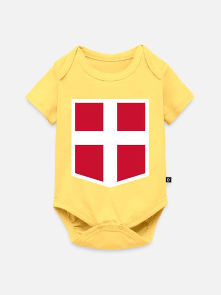 Dänemark - Baby Premium Kurzarmbody - Pastellgelb