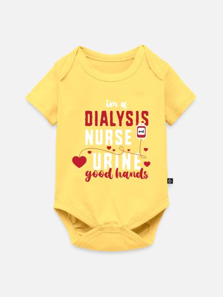 Dialyse Krankenschwester - Baby Premium Kurzarmbody - Pastellgelb