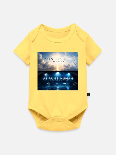 Kontoskift_Impact_AI_RUNS_HUMAN - Baby Premium Kurzarmbody - Pastellgelb