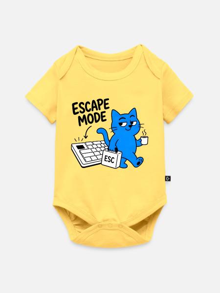 ESCAPE-MODUS – Geek-Chat & ESC-Schlüssel - Baby Premium Kurzarmbody - Pastellgelb
